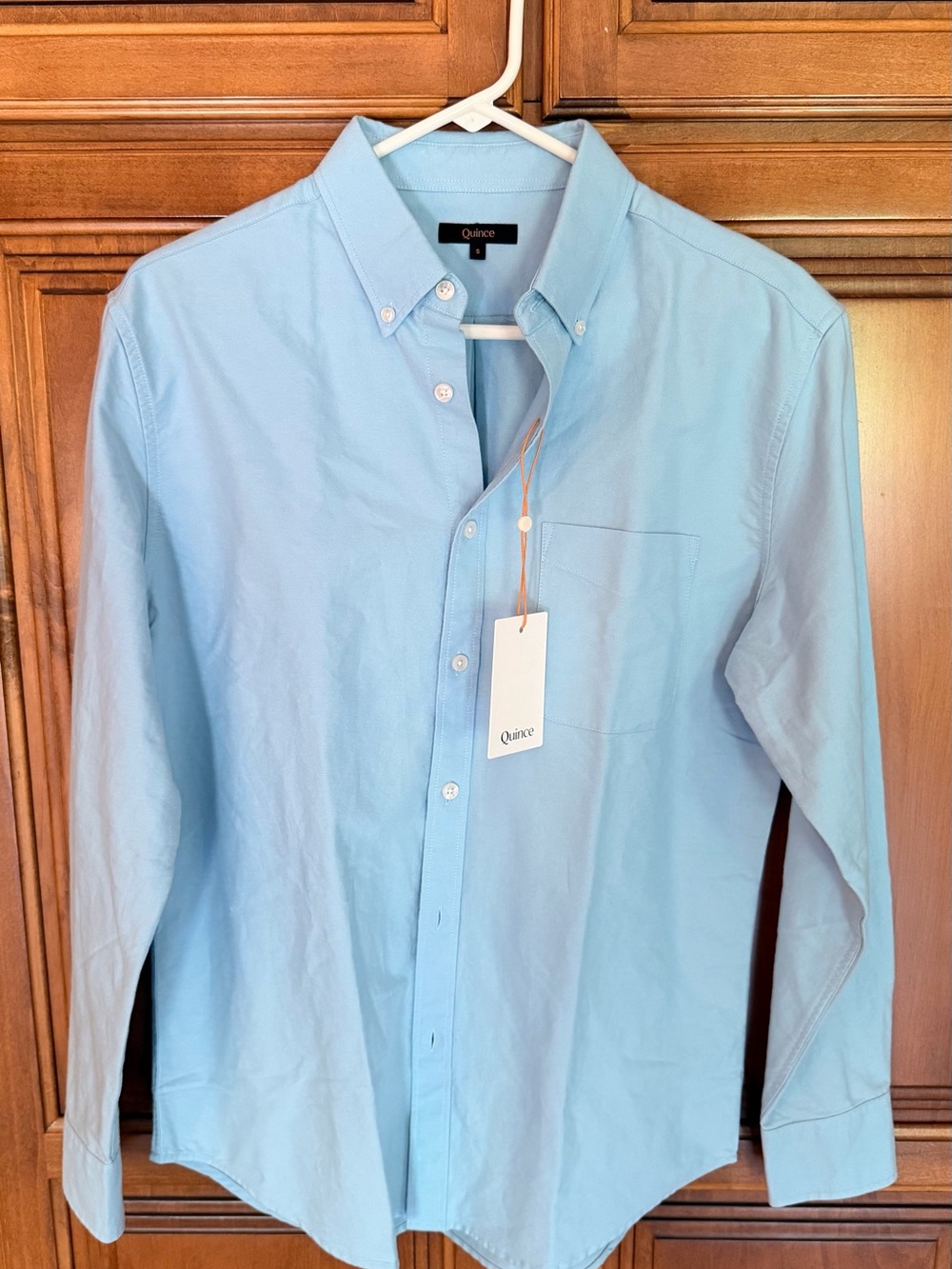Quince Men's Sky Blue Oxford 100% Organic Cotton Button-Down Shirt